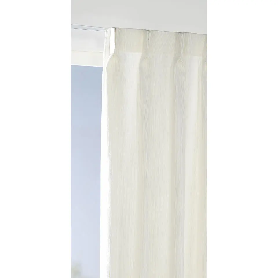 Gordijnstof Nubia lichtdoorlatend kamerhoog - off-white