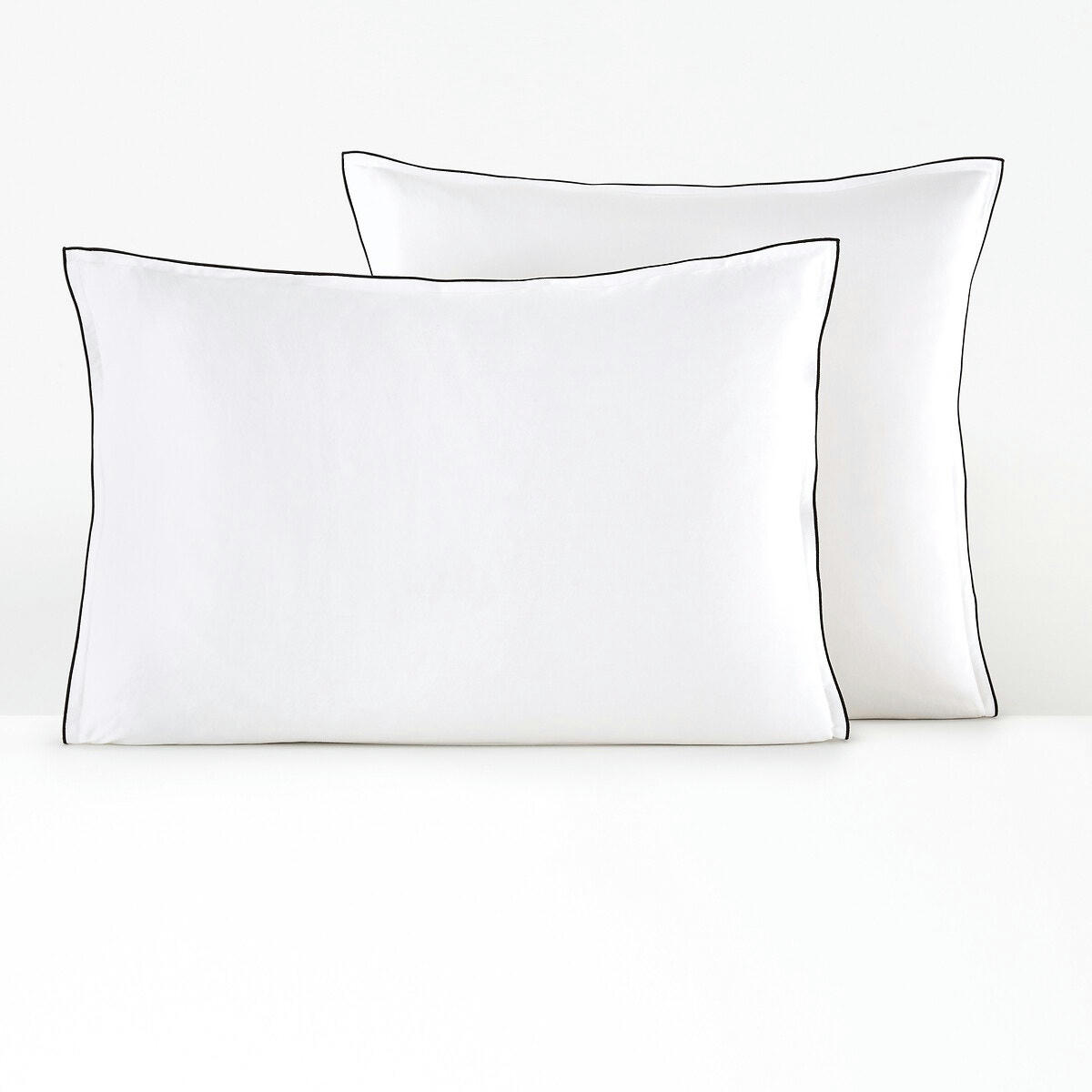 Taie d'oreiller satin de coton lavé, Victor uni