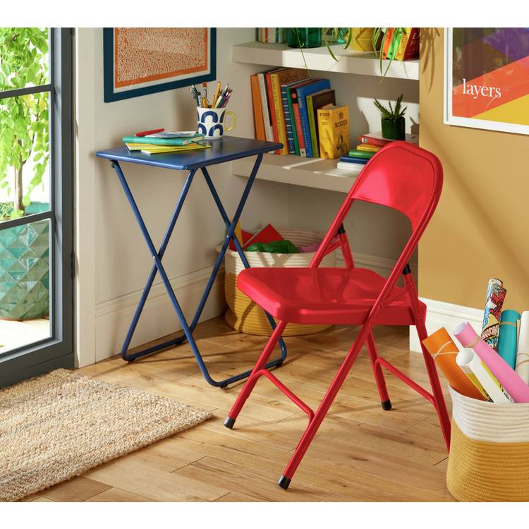 Habitat Macadam Metal Folding Chair - Red