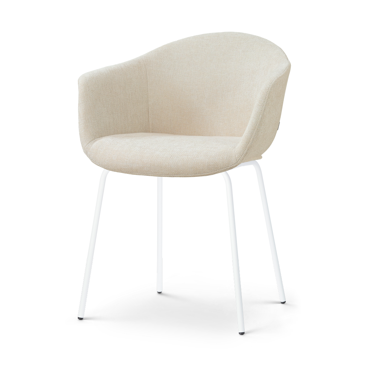 Nolon Nora-Otis Eetkamerstoel Cottonbeige - Wit Onderstel