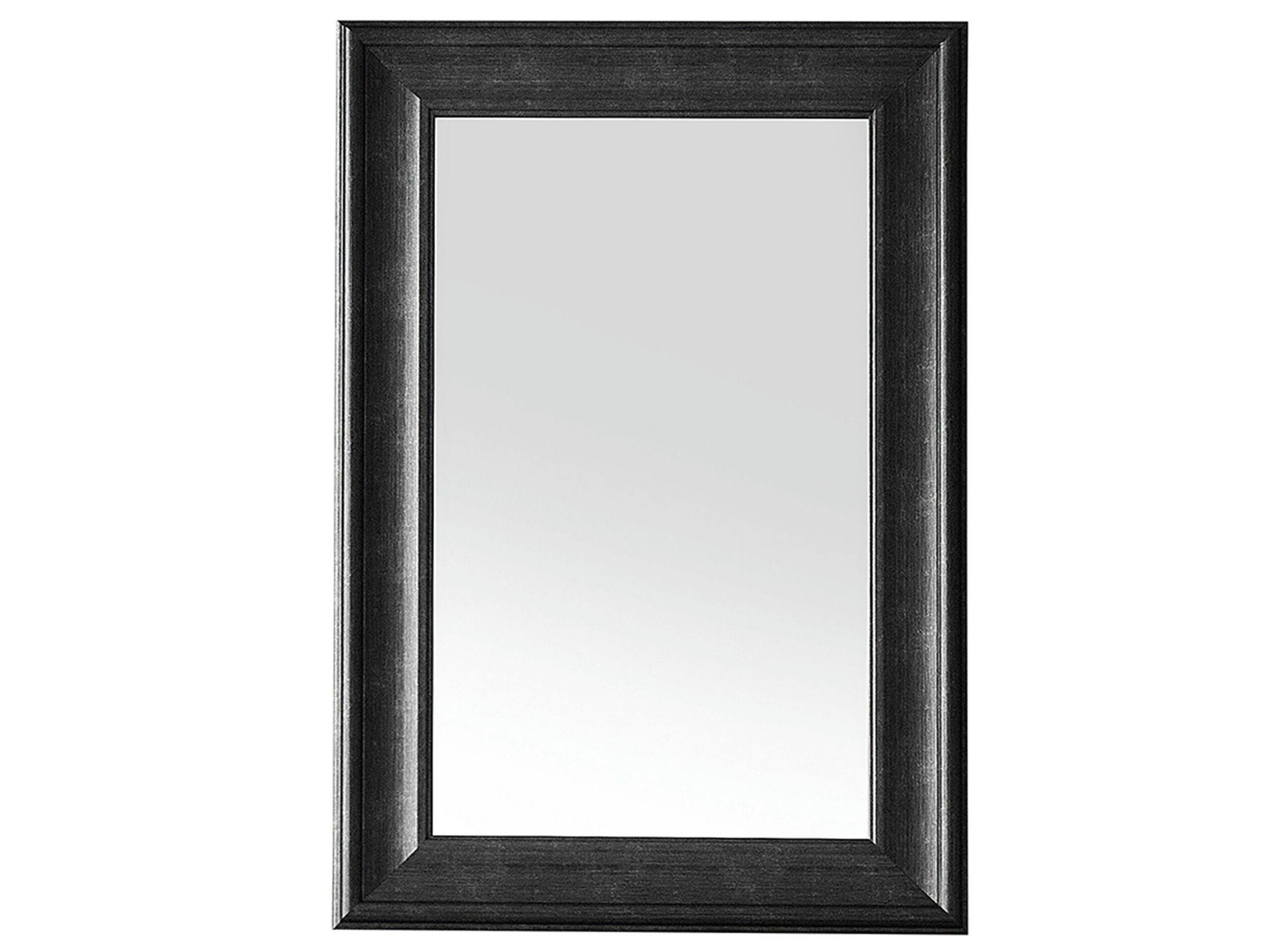LUNEL - Miroir en matériaux synthétiques noir 90x60