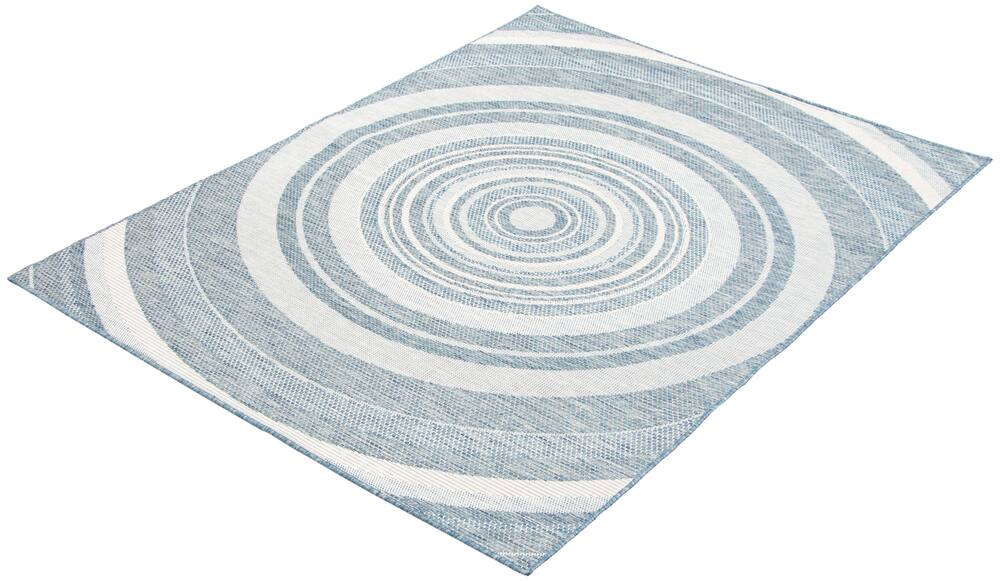 ECARPET Veranda Modern Indoor/Outdoor Area Rug, Blue, Assorted Sizes