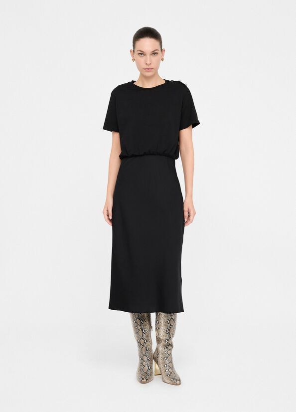 Vestito lungo con bottoni