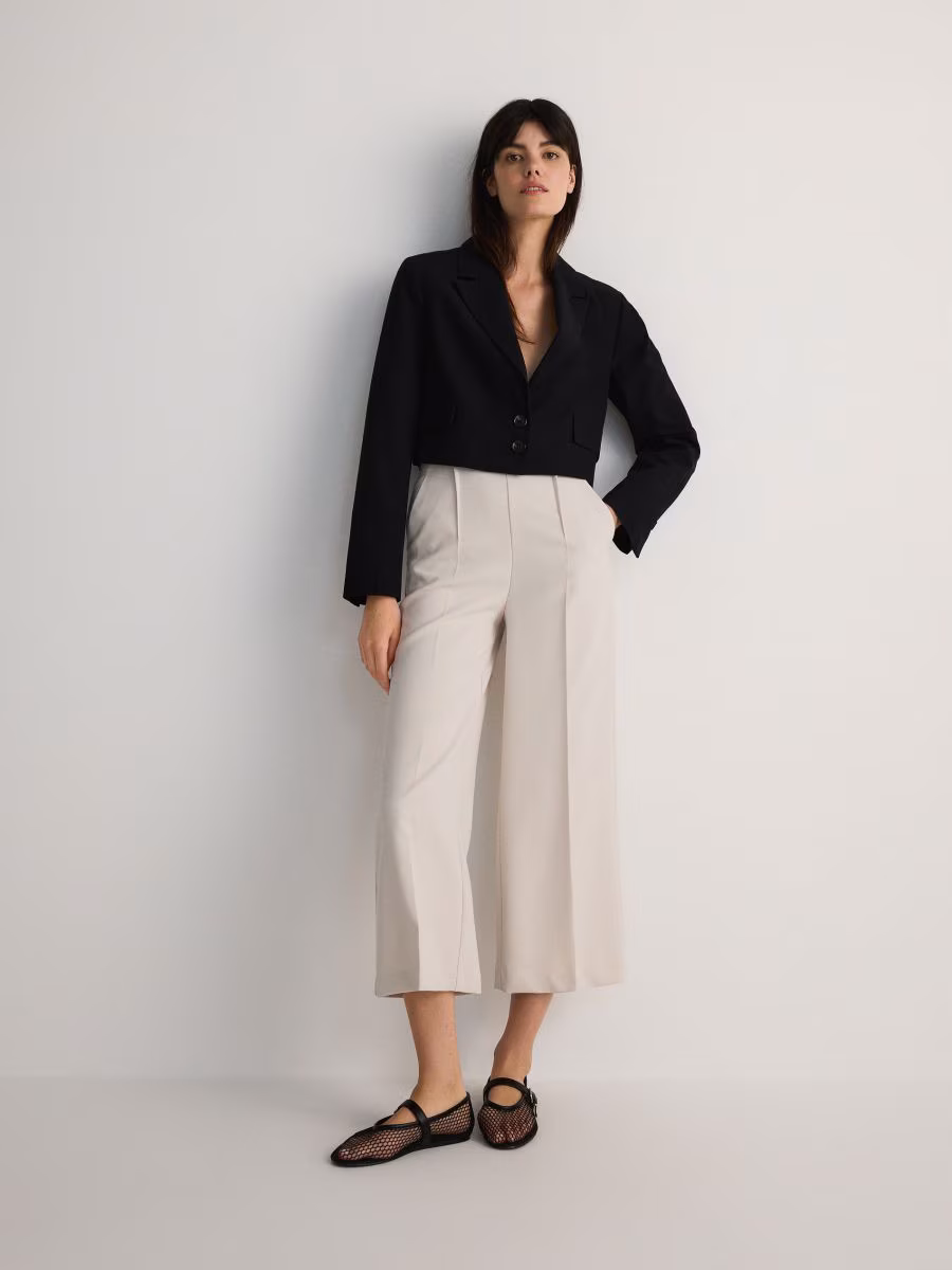 Culotte Trousers With Viscose Blend