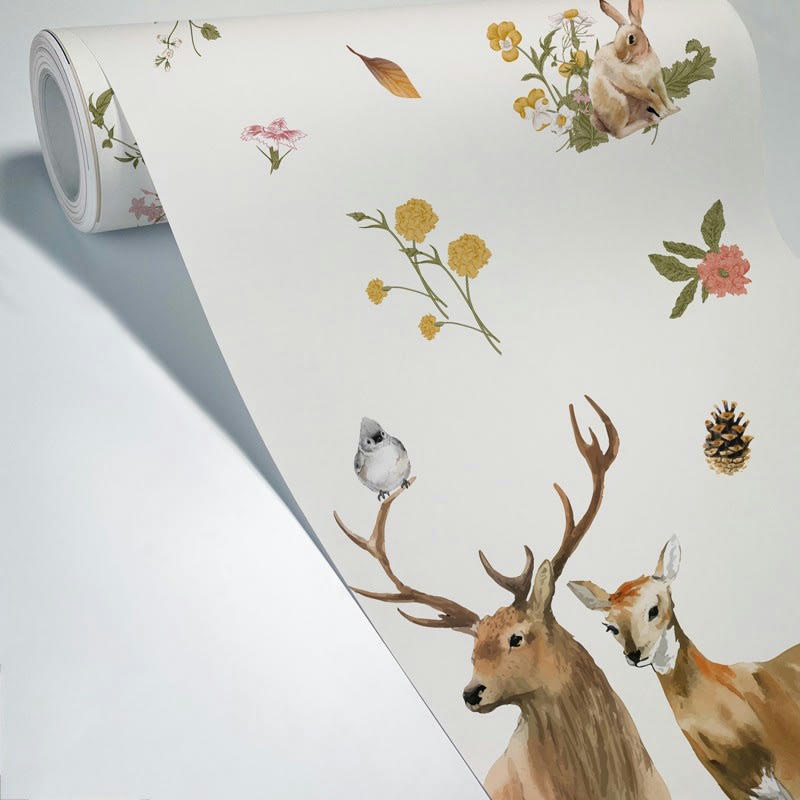 CONTE EN FORÊT - Papier Peint Panoramique L240xH270cm Multicolore