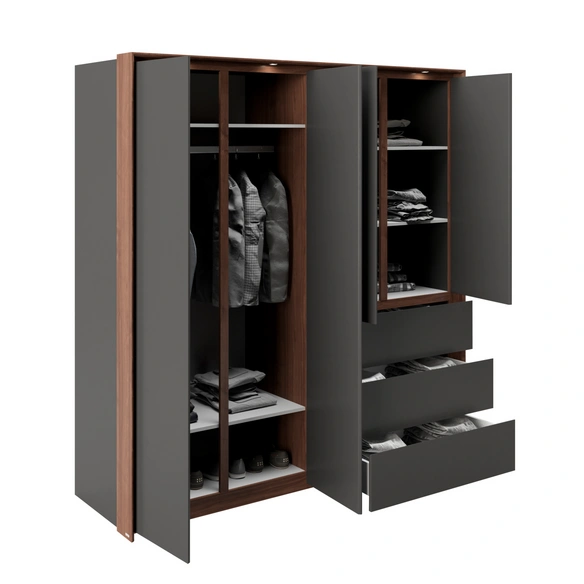 Kleiderschrank »VICTORIA«, BxHxL: 200 x 212 x 66,3 cm