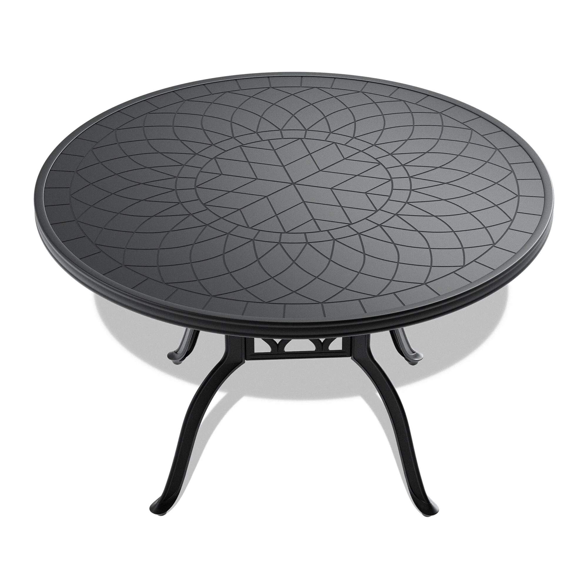 47.24-inch Cast Aluminum Patio Dining Round Table