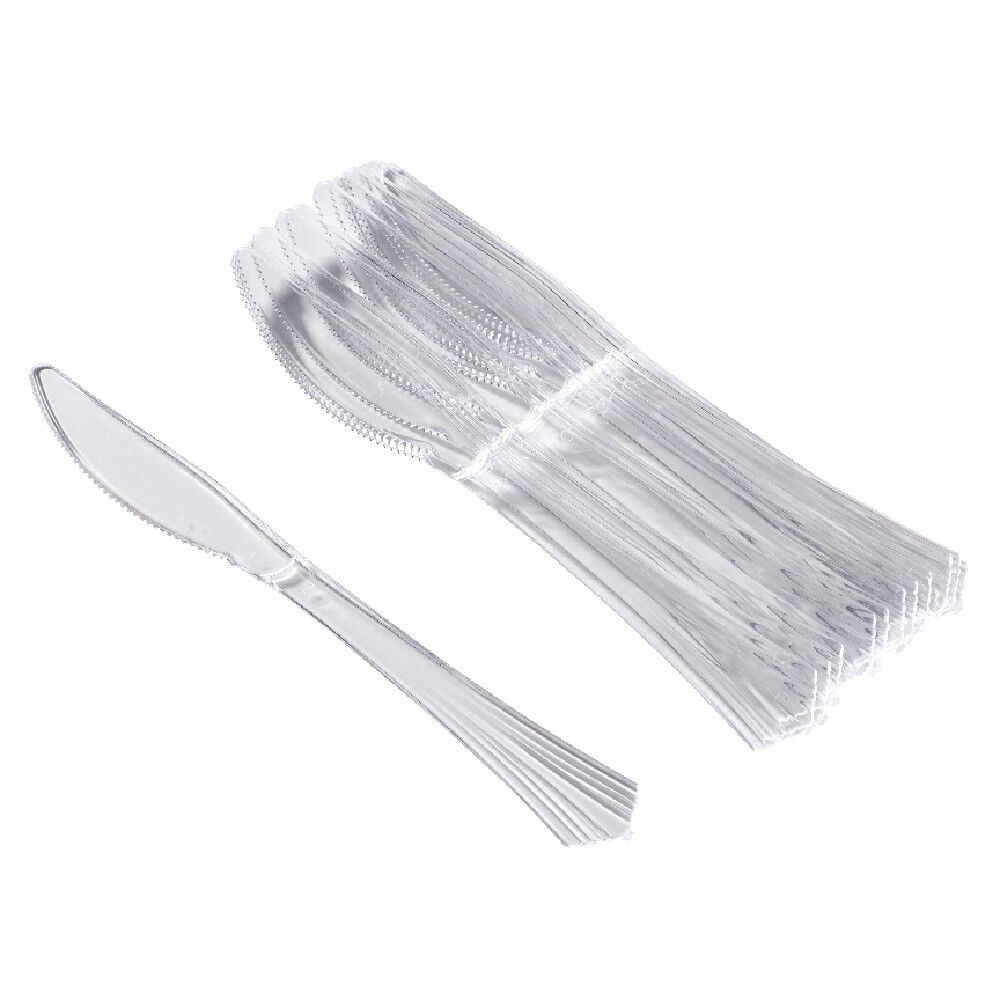 Couteau en plastique transparent x12