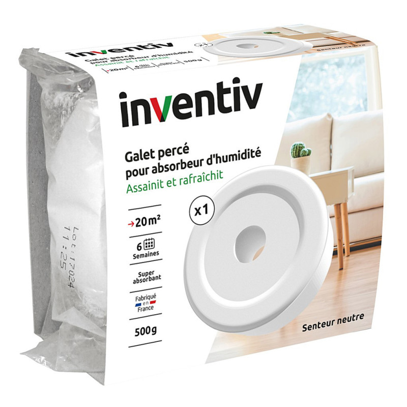 Recharge galet pour absorbeur d'humidité neutre INVENTIV