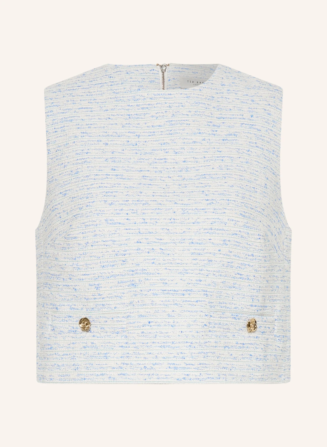 TED BAKER Bouclé-Top ACADIEP mit Glitzergarn