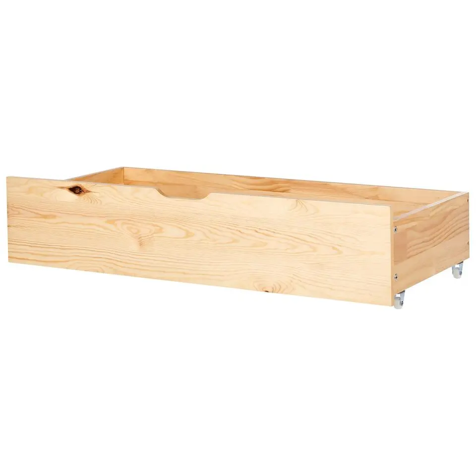 EPANEY - Bedlade set van 2 - Lichtbruin - Dennenhout