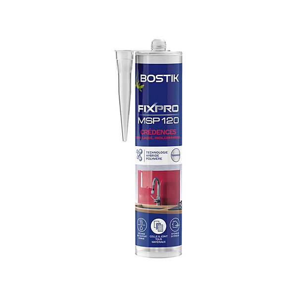 Mastic de fixation crédence Bostik Fixpro MSP 120 290ml