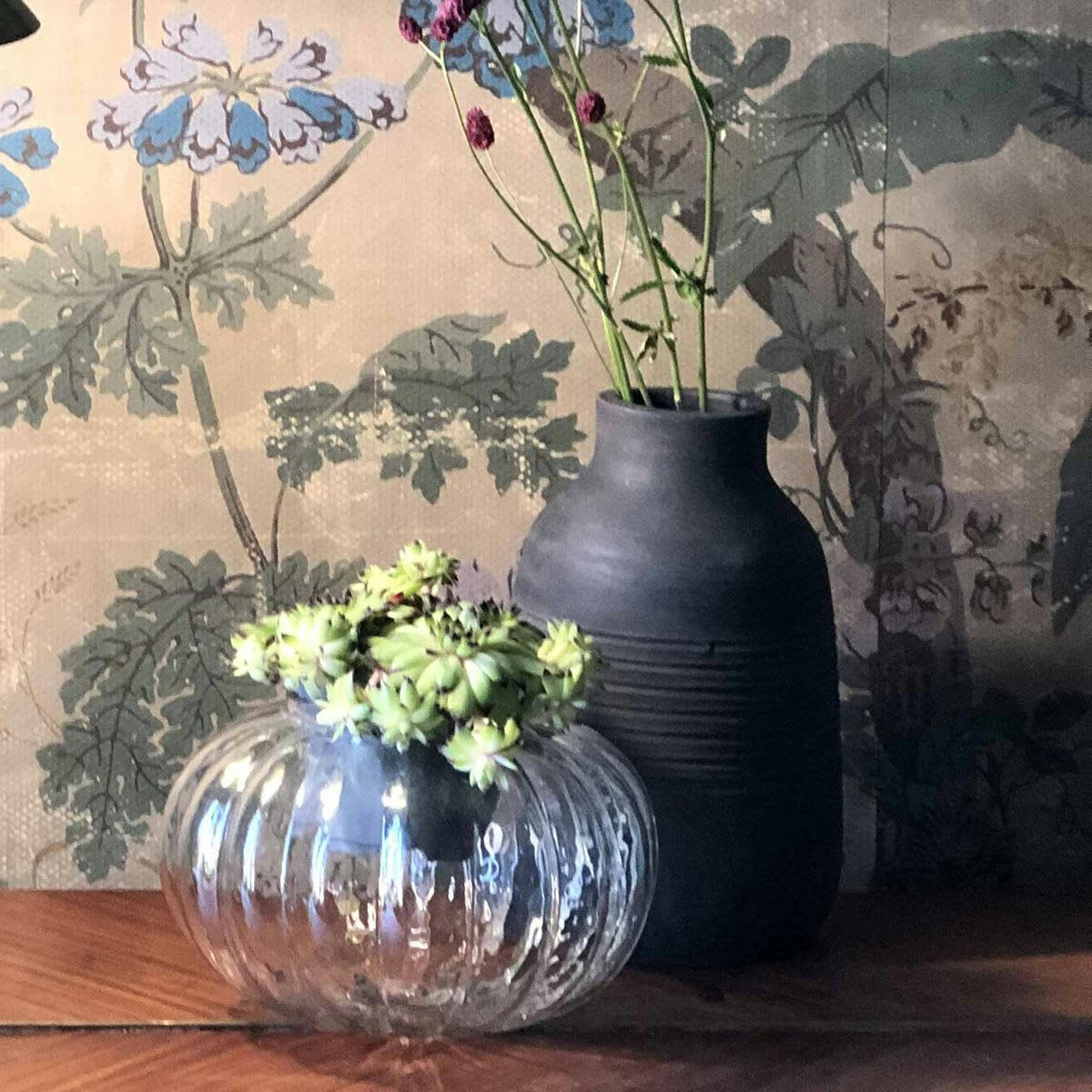 - Vase citrouille en verre