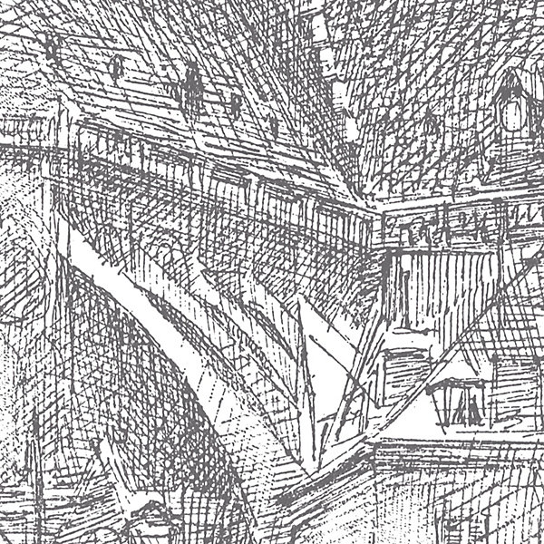 Papier peint panoramique Notre Dame - Noir