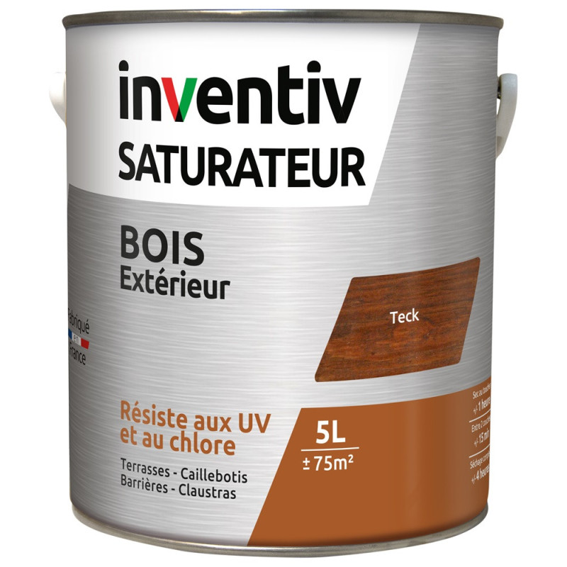 Saturateur pour bois extérieur teck 5 L INVENTIV