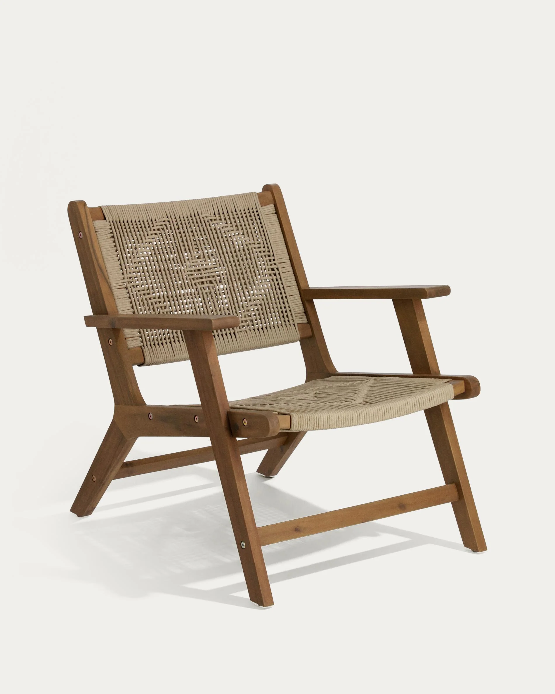 Geralda acacia wood armchair with dark finish FSC 100%