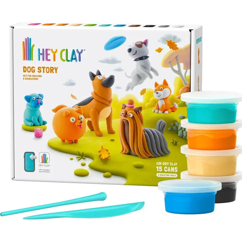 Spielset 15er-Set Hey Clay Hunde