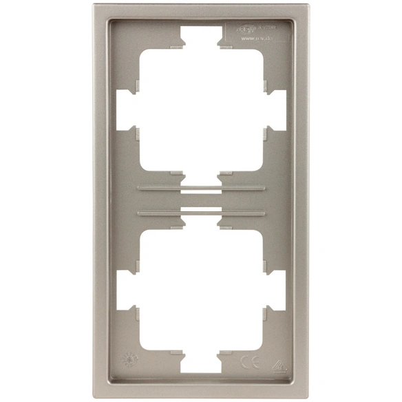 Rahmen 2-fach, Futura, Platin, 1,2 cm
