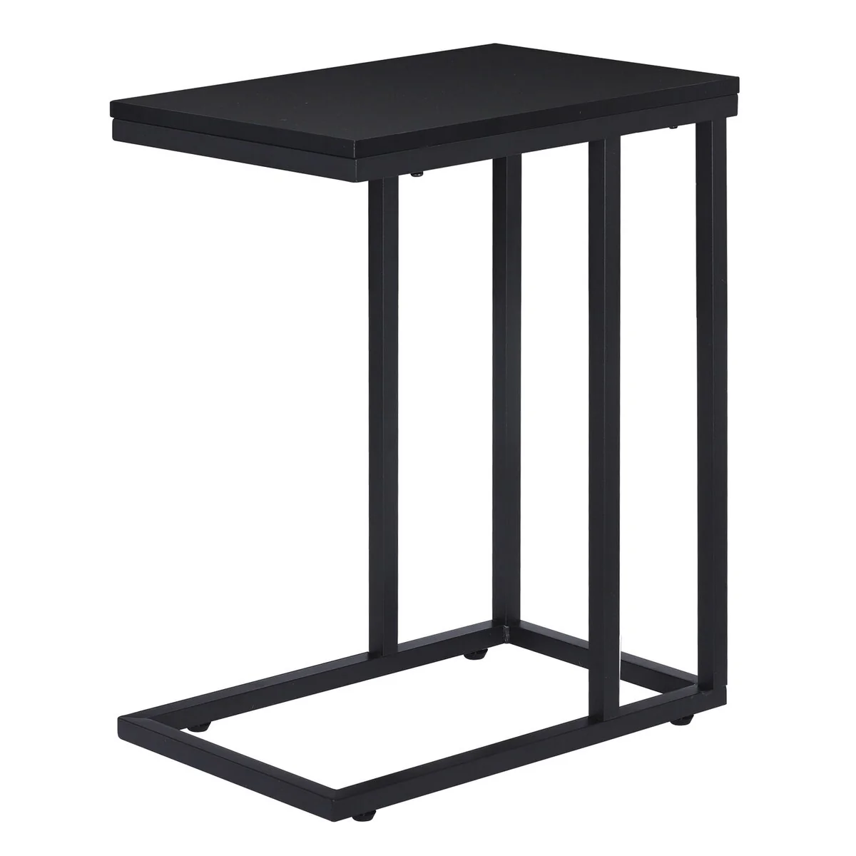 Compact Metal C-Shaped End Tables for Coffee Tea or Sofa Side Set of 2