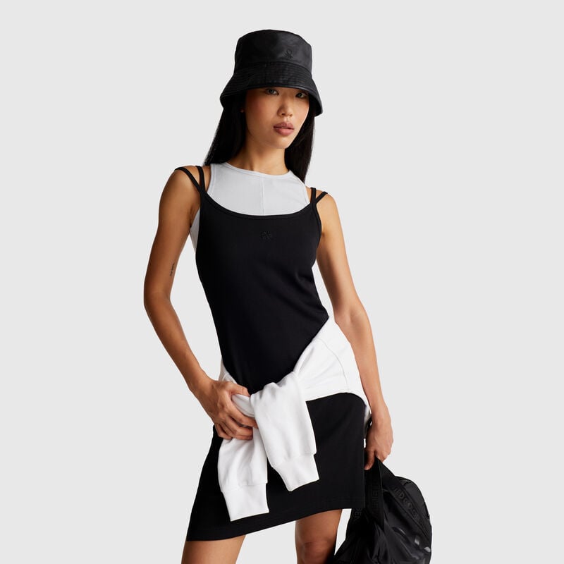 Midi dress in cotton blend