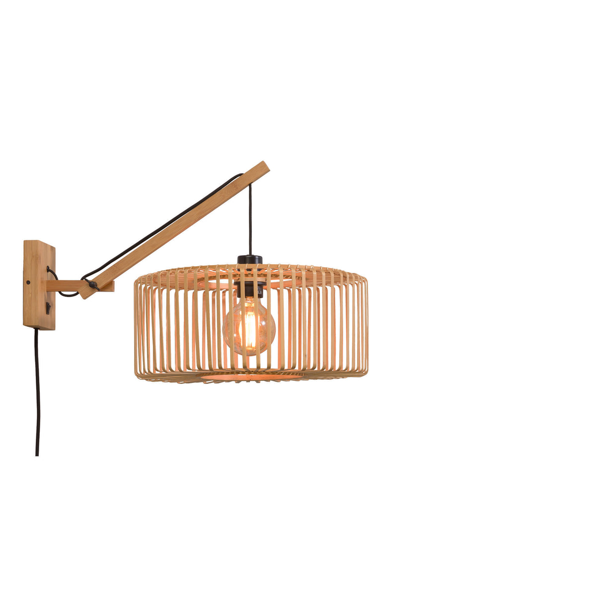 GOOD&MOJO wandlamp Bromo - bruin - Ø40cm