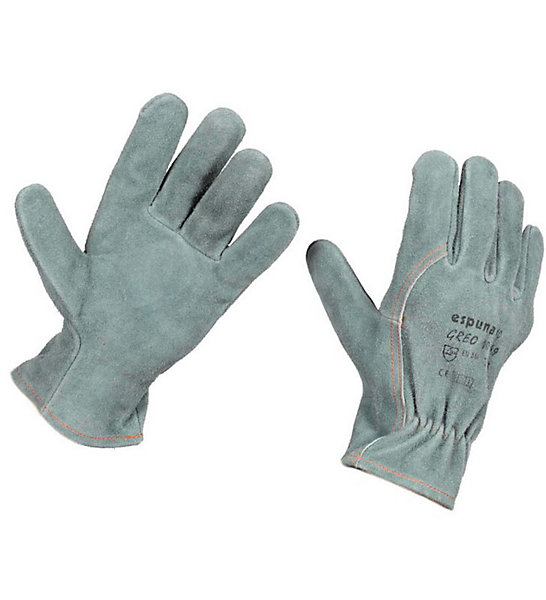 Lot de 5 paires de gants de travail cuir bovin pour milieu humide Greo EN388 Taille - Taille 8