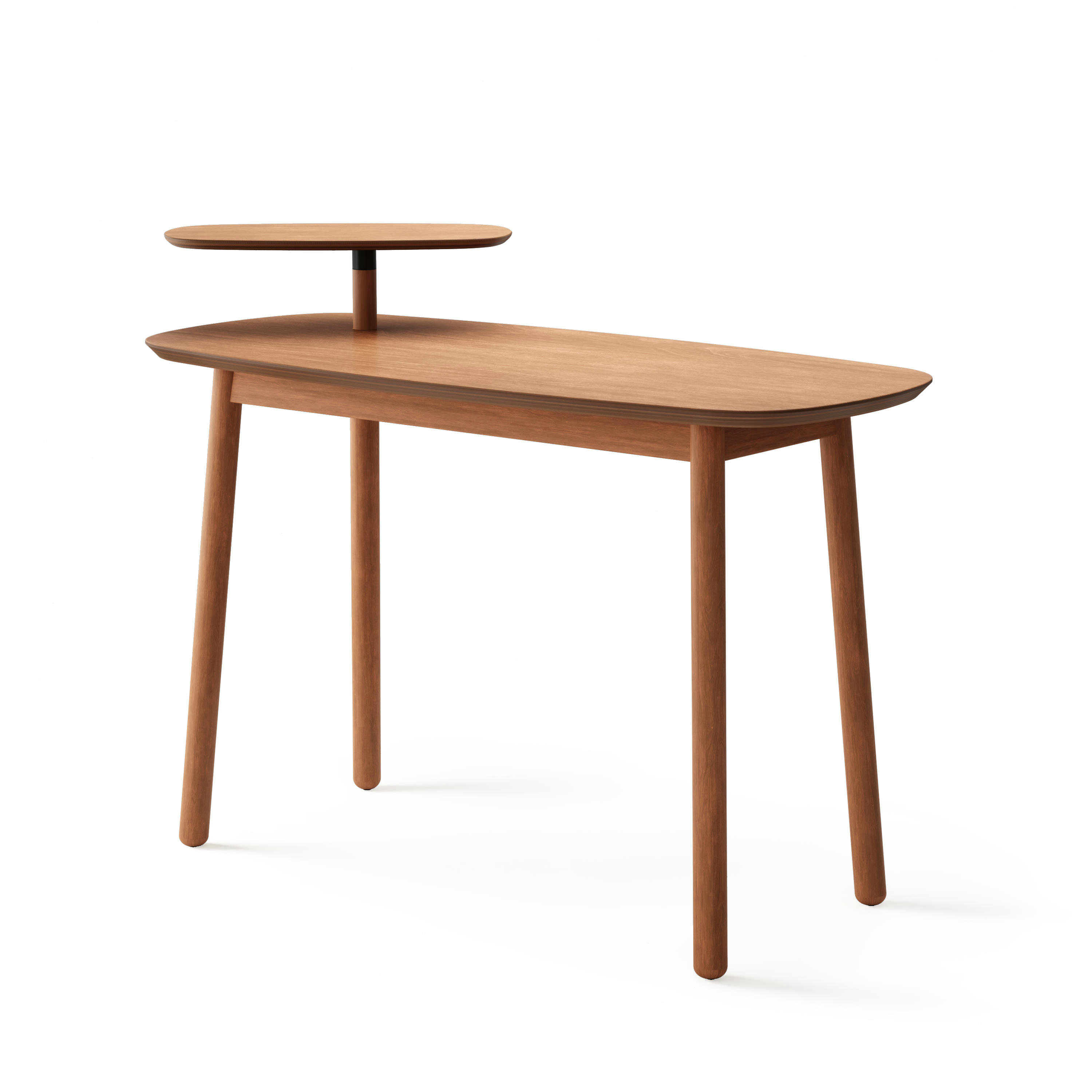 SWIVO - Table de bureau brune 127 x 56 x 90cm
