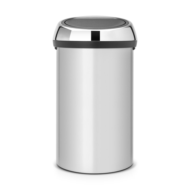Poubelle Touch Bin argent mat 60 L BRABANTIA