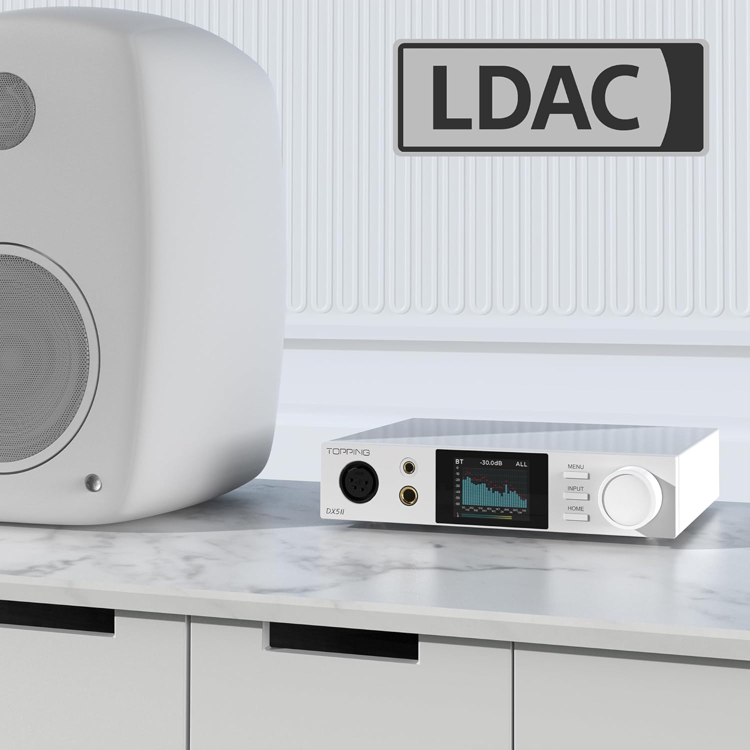 TOPPING DX5 II Hi-Res DAC & Headphone Amp Combo – Dual ES9039Q2M  X-Hybrid Amp  10-Band PEQ  LDAC Bluetooth 5.1  4.4mm Balanced & 6.35mm Headphone Output  Preamp Mode  12V Trigger (Black)