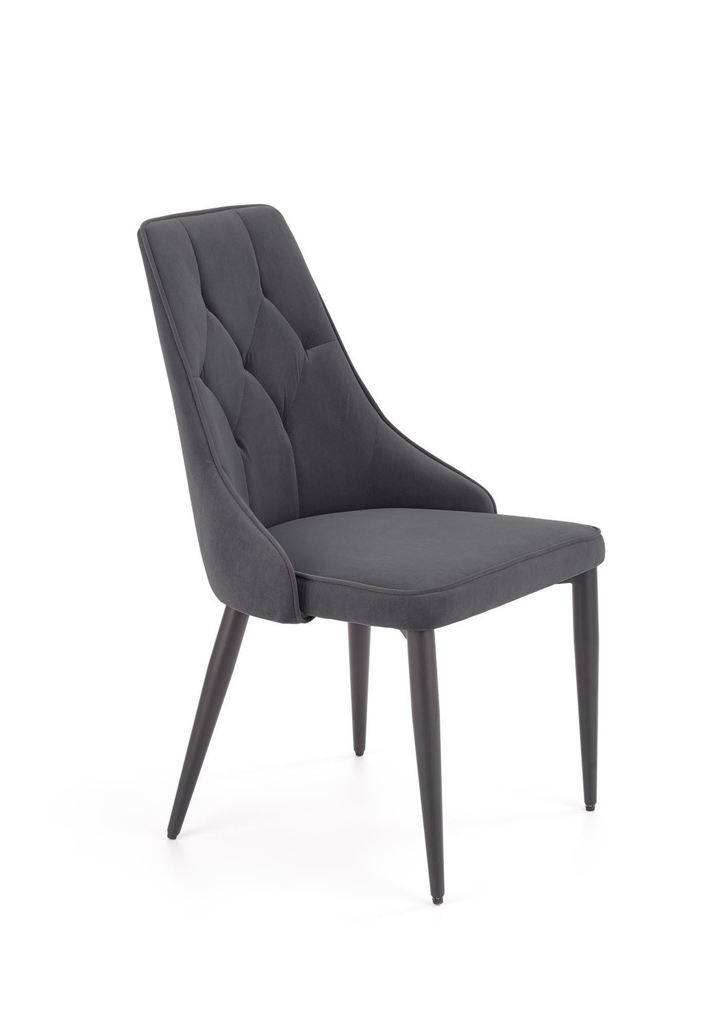 Krzesło tapicerowane K365 VELVET szare