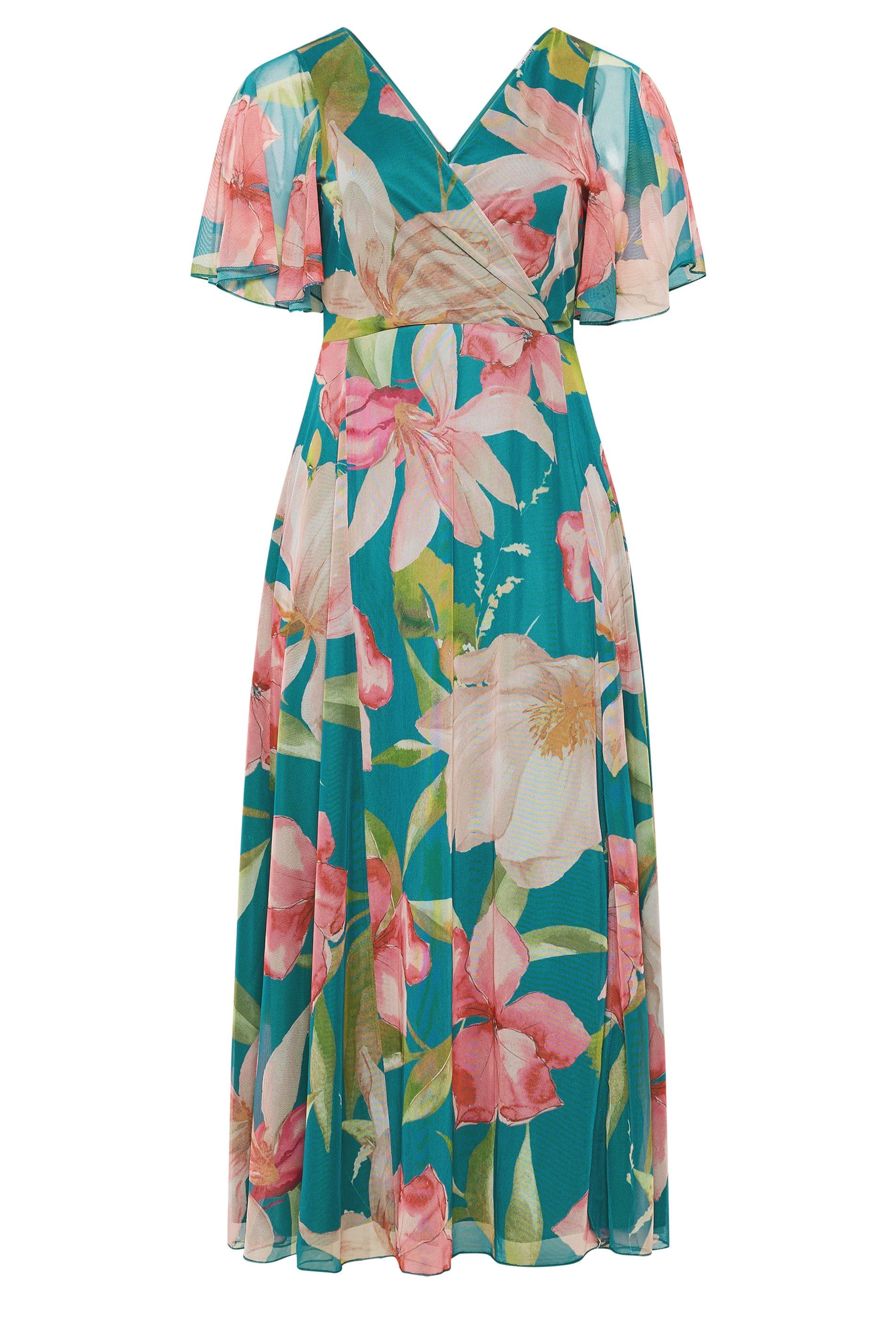 Yours Floral Print Maxi Wrap Dress