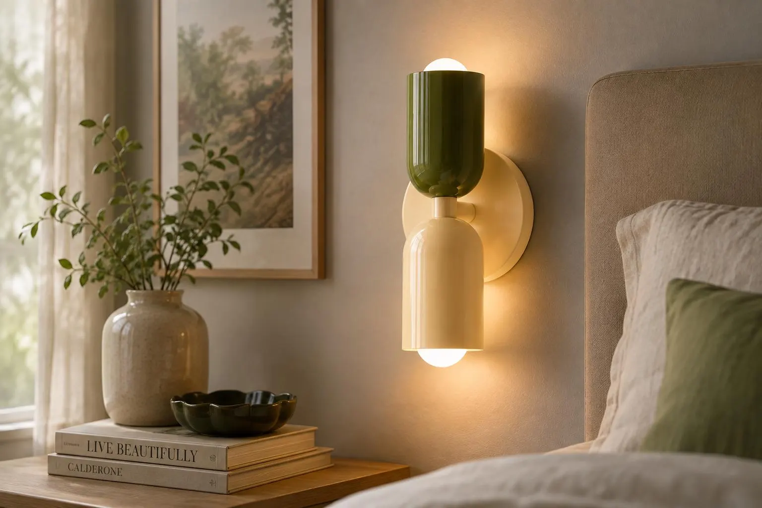 Modern Wall Sconce, Colorful Wall Light, Mid Century Modern Sconce, Modern Bedroom Lighting, Living Room Wall Lamp, Statement Light