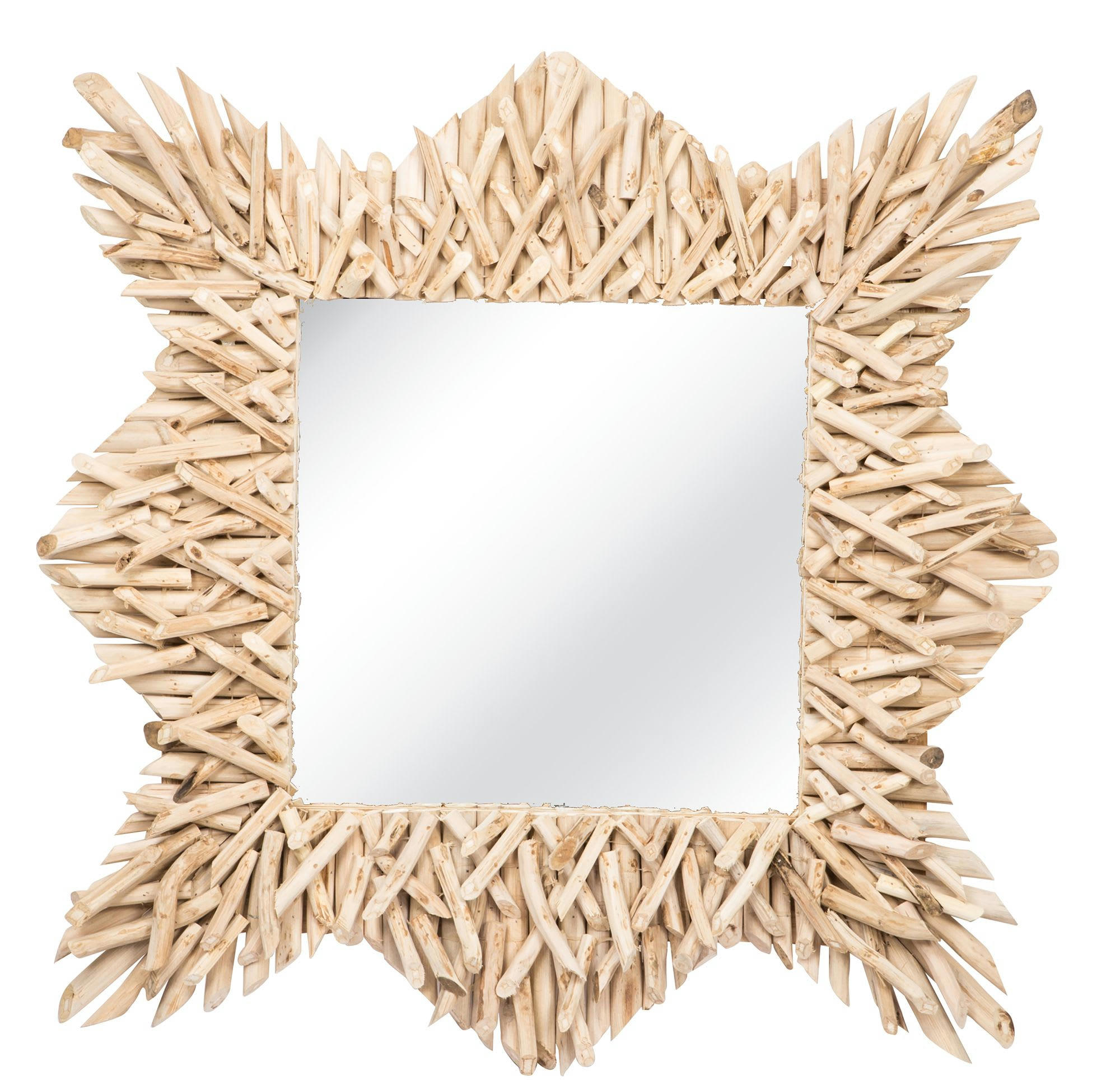 KOH LANTA - Miroir en branches de teck 80cm
