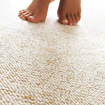 Moquette bouclée beige Berber Agadir 4 m (vendue à la coupe)