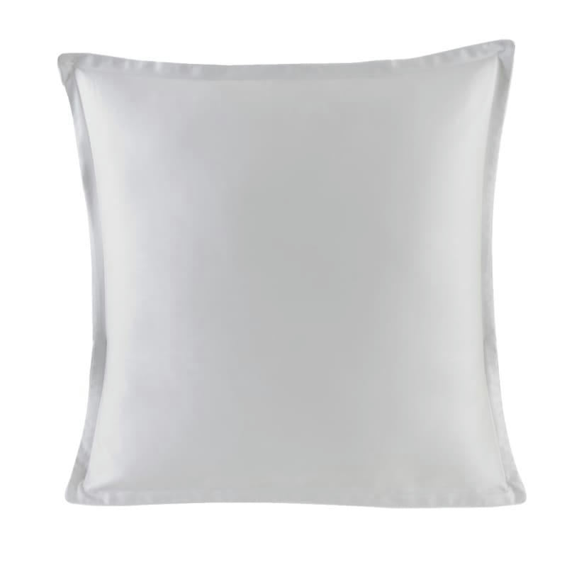 TEO - Taie d'oreiller en satin de coton gris argent 31x42