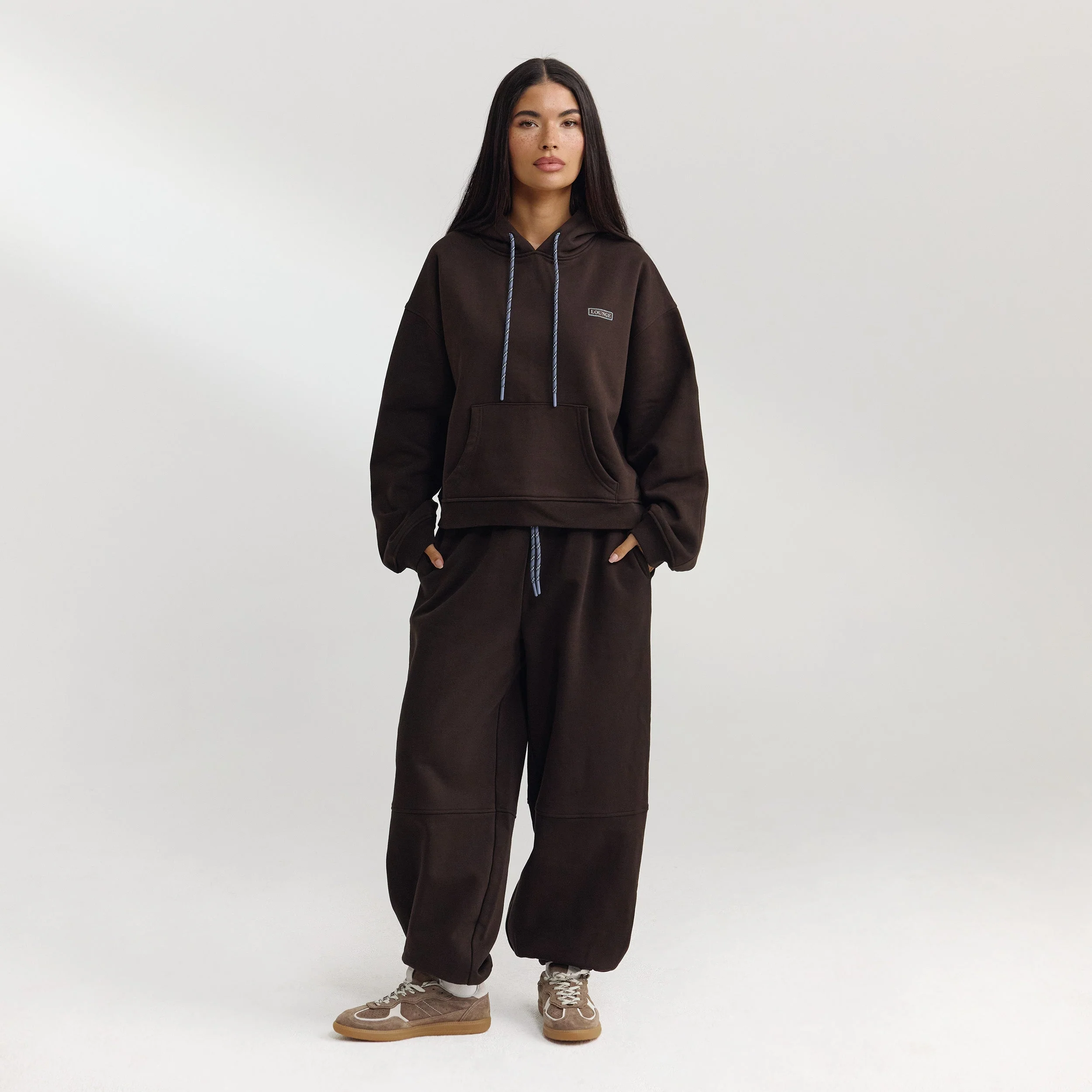 Barrel Leg Joggers - Dark Chocolate