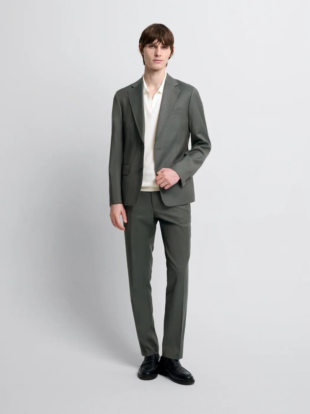 Pantalon de costume slim en laine