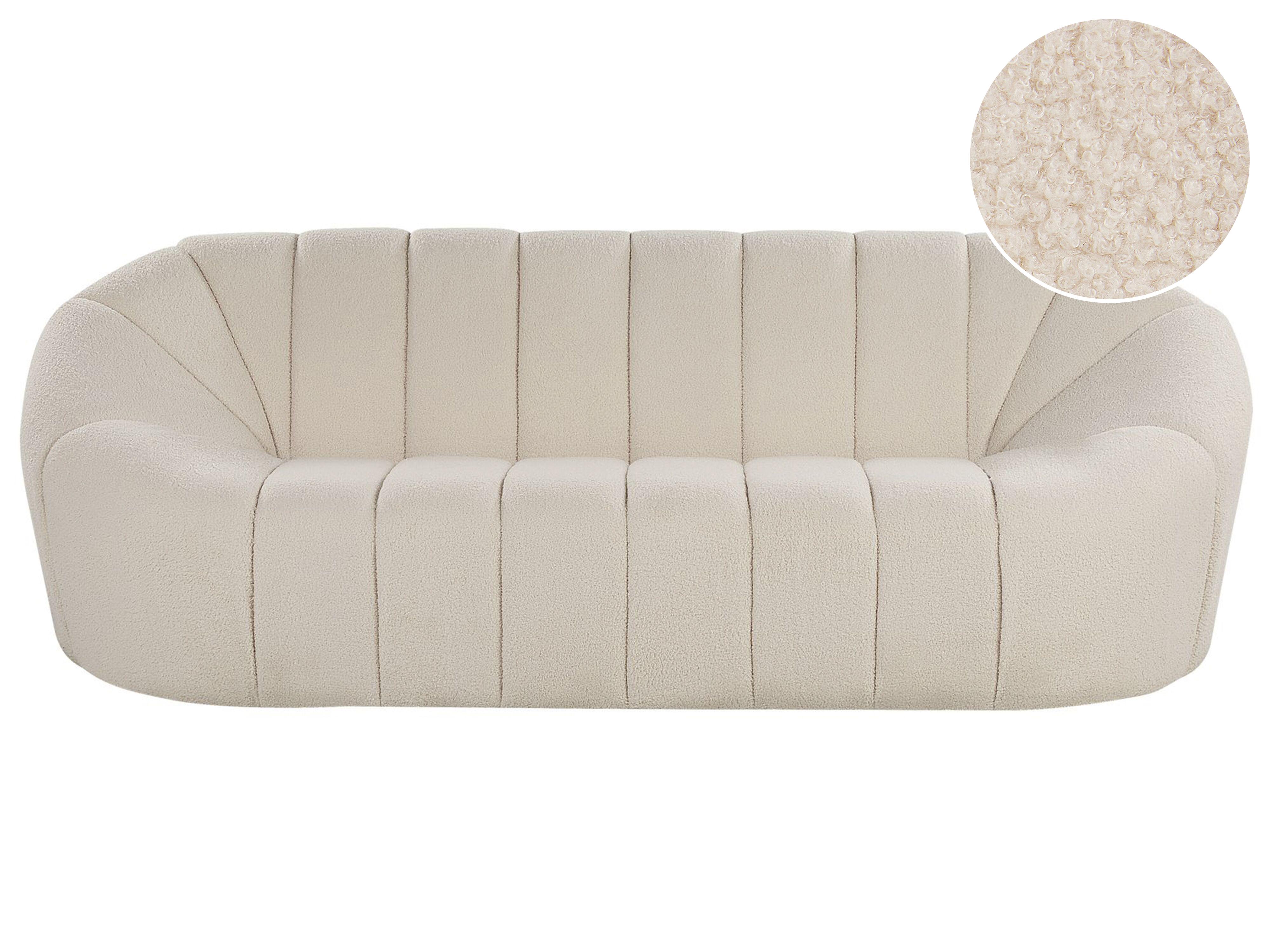 Sofa 3 Seater LOMMA Boucle White