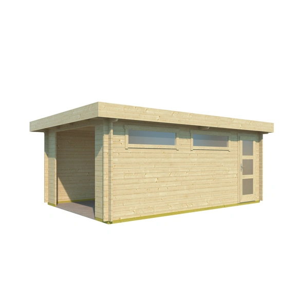 Blockgarage »Canberra«, BxT: 422,7 x 600 cm (Außenmaß), Holz