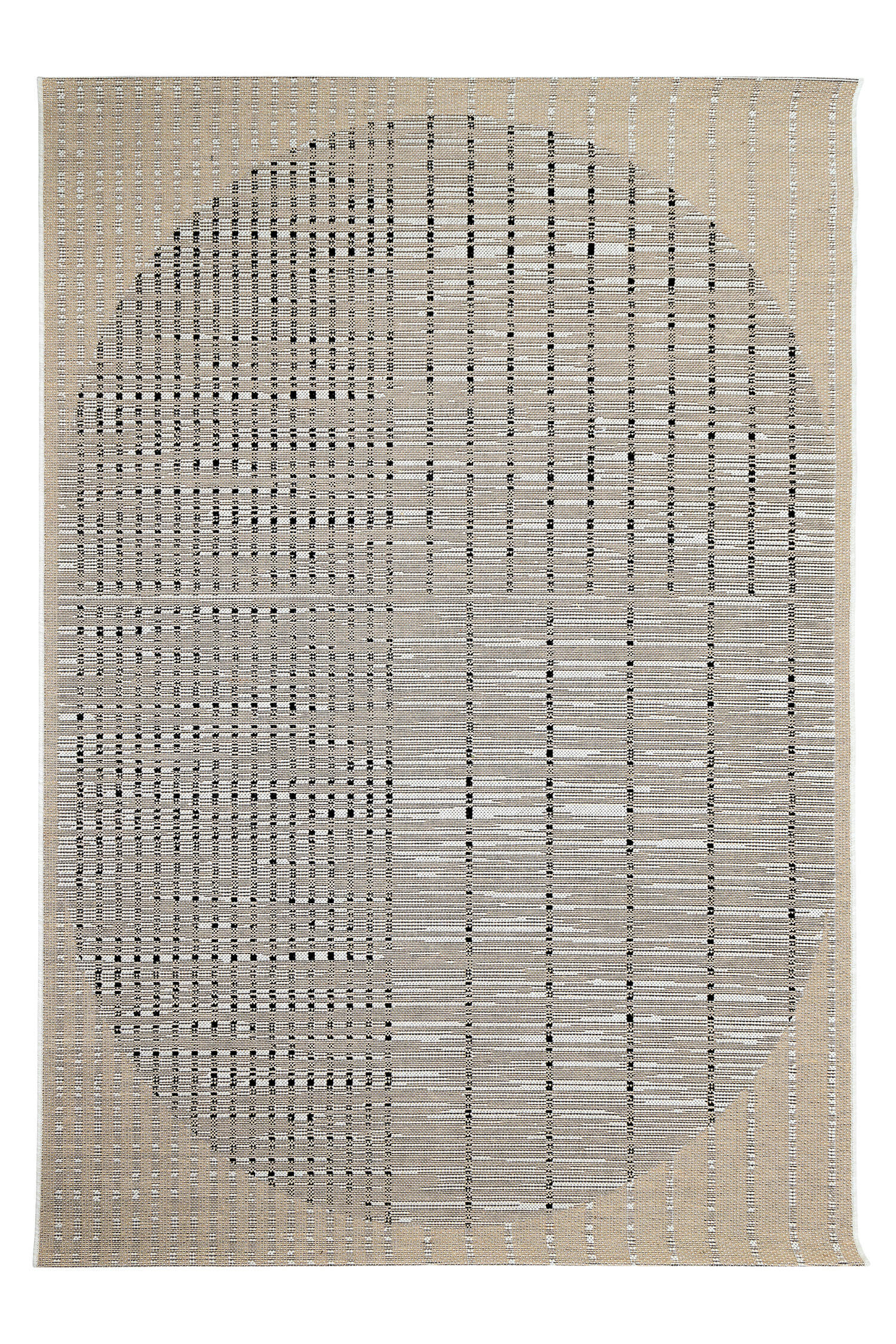 BIBOP - Tapis tissé style scandinave beige 135x190, OEKO-TEX®