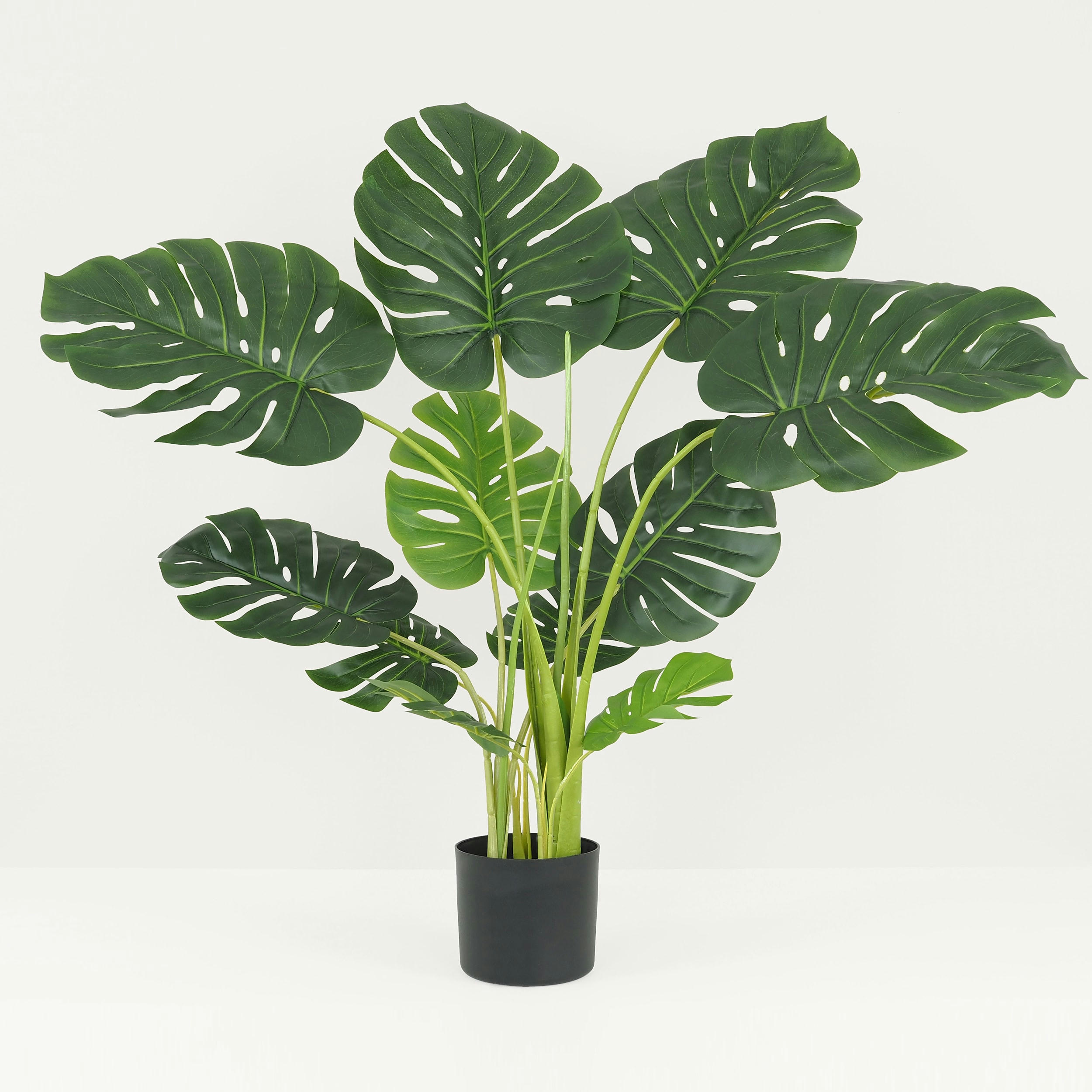 - Monstera artificiel toucher naturel 110cm lot de 4