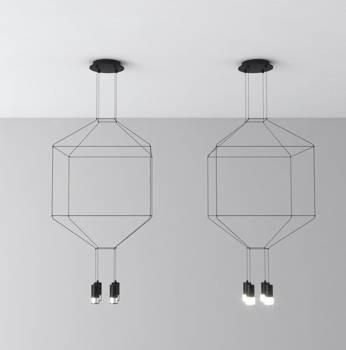 Lampa wisząca LINEA-4 czarna 45 cm nowoczesna loft