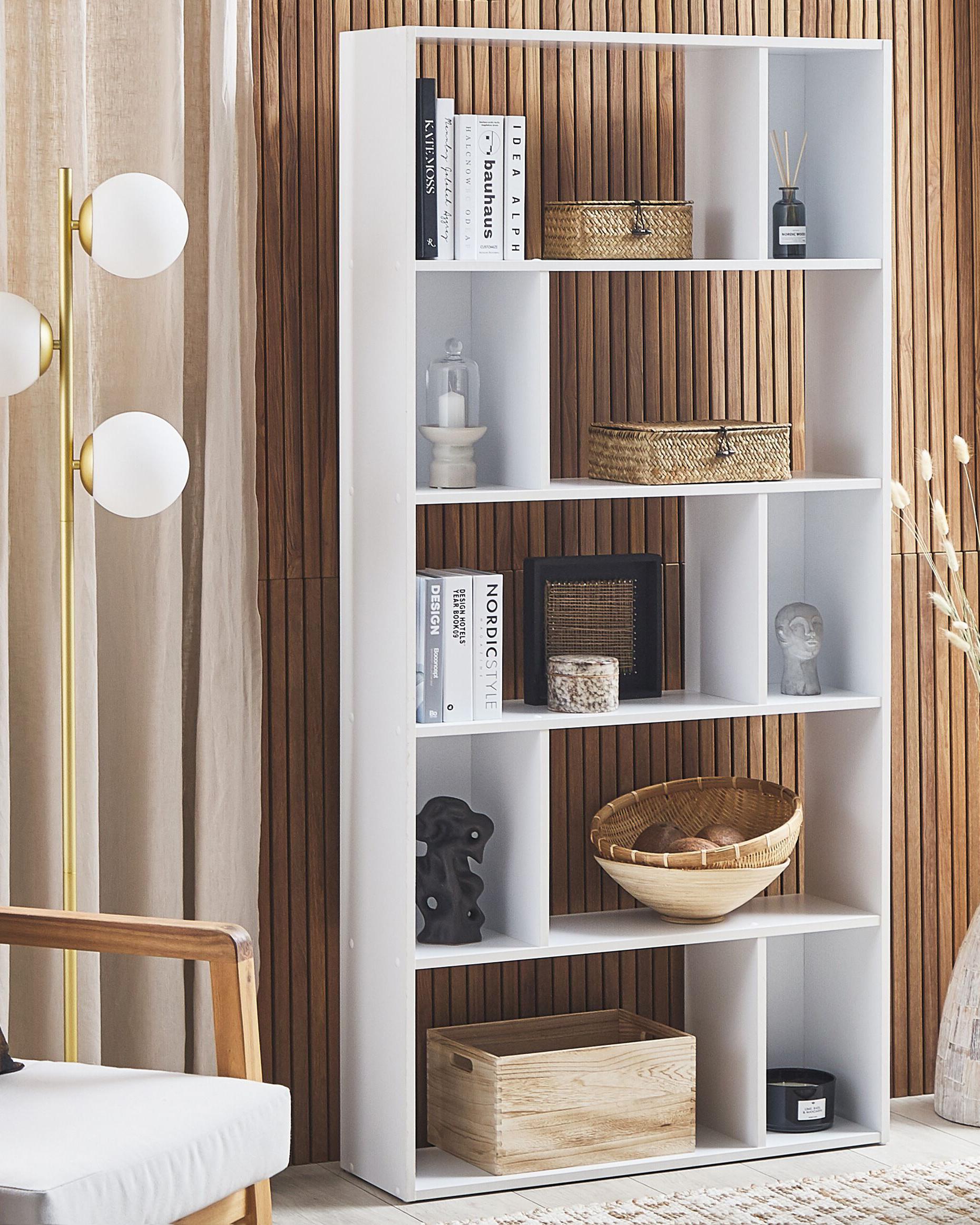 5 Tier Bookcase ORILLA 174 cm White