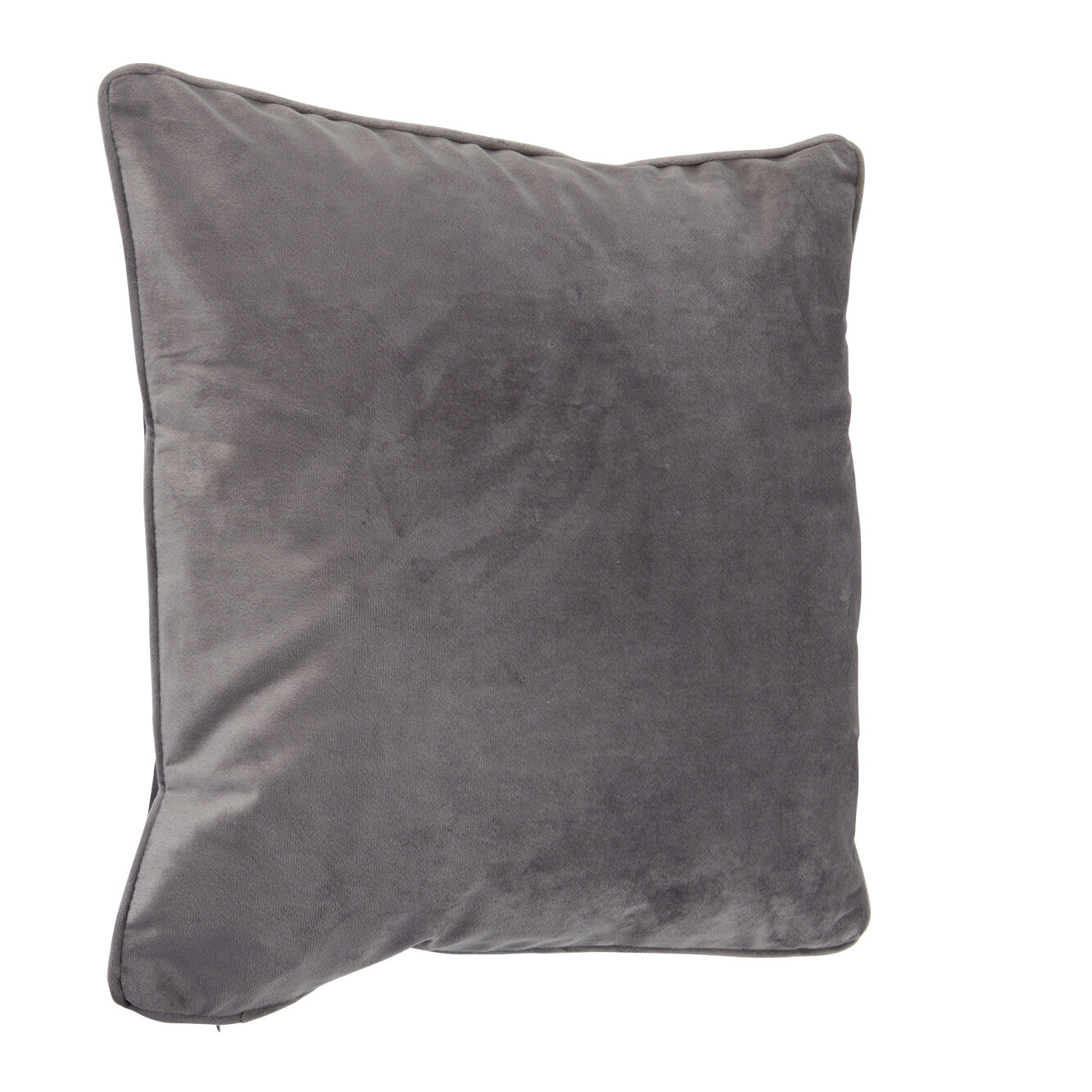 Housse de coussin en velours gris