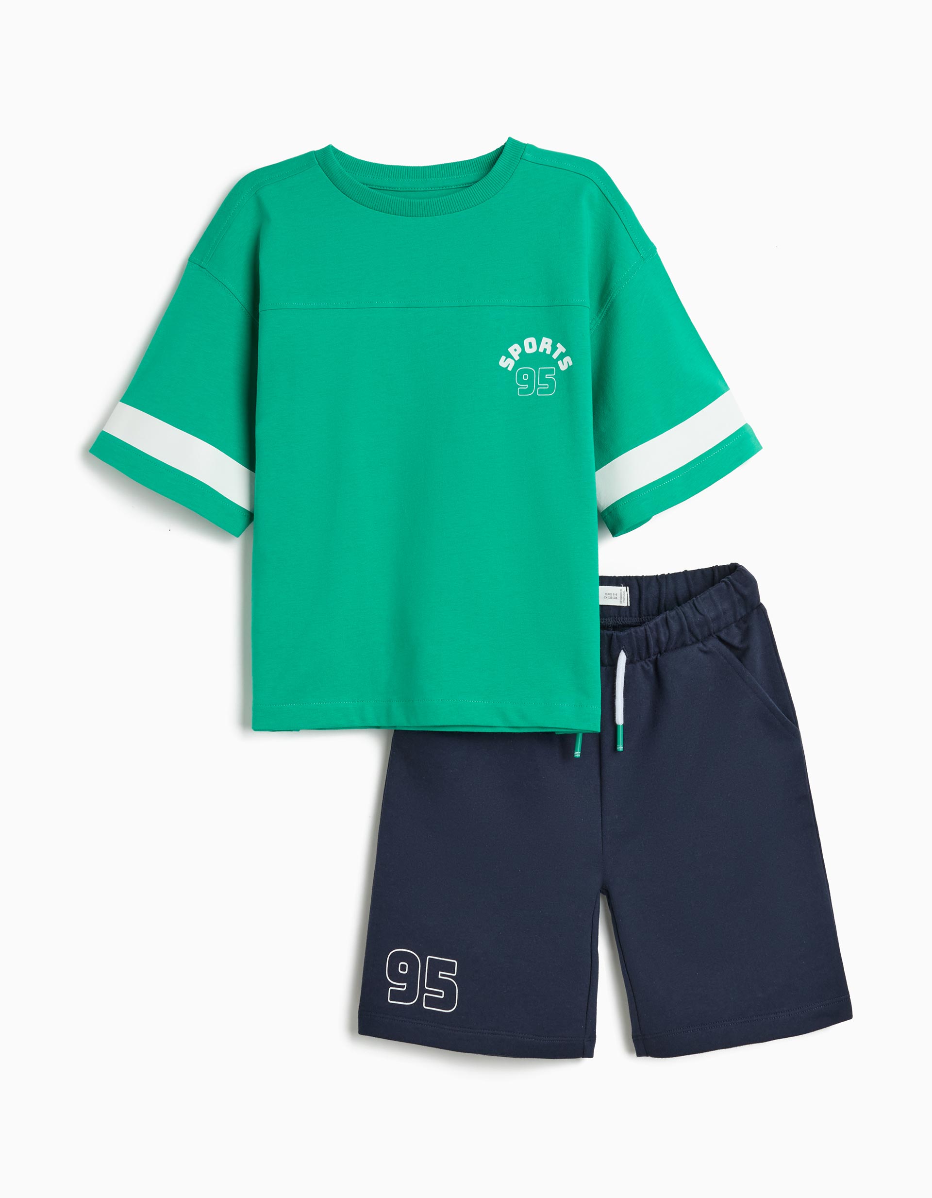 Conjunto T-shirt e Calções, Menino, Verde