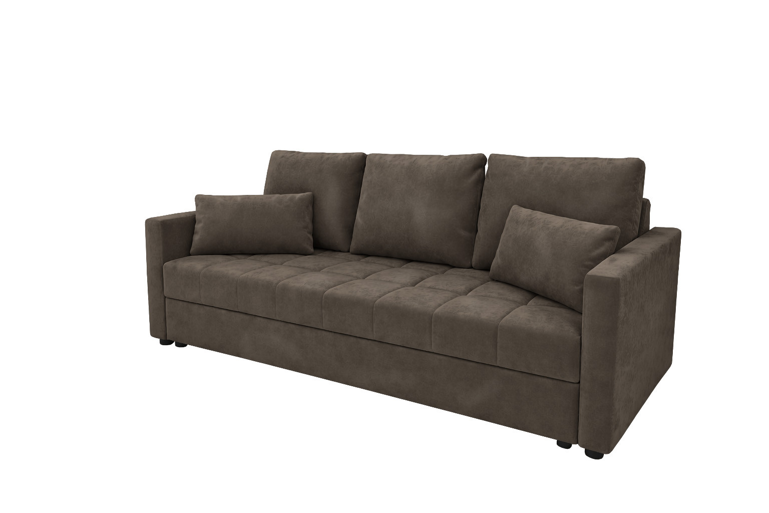 Sofa DOMINO rozkładana z funkcją spania Brązowy
