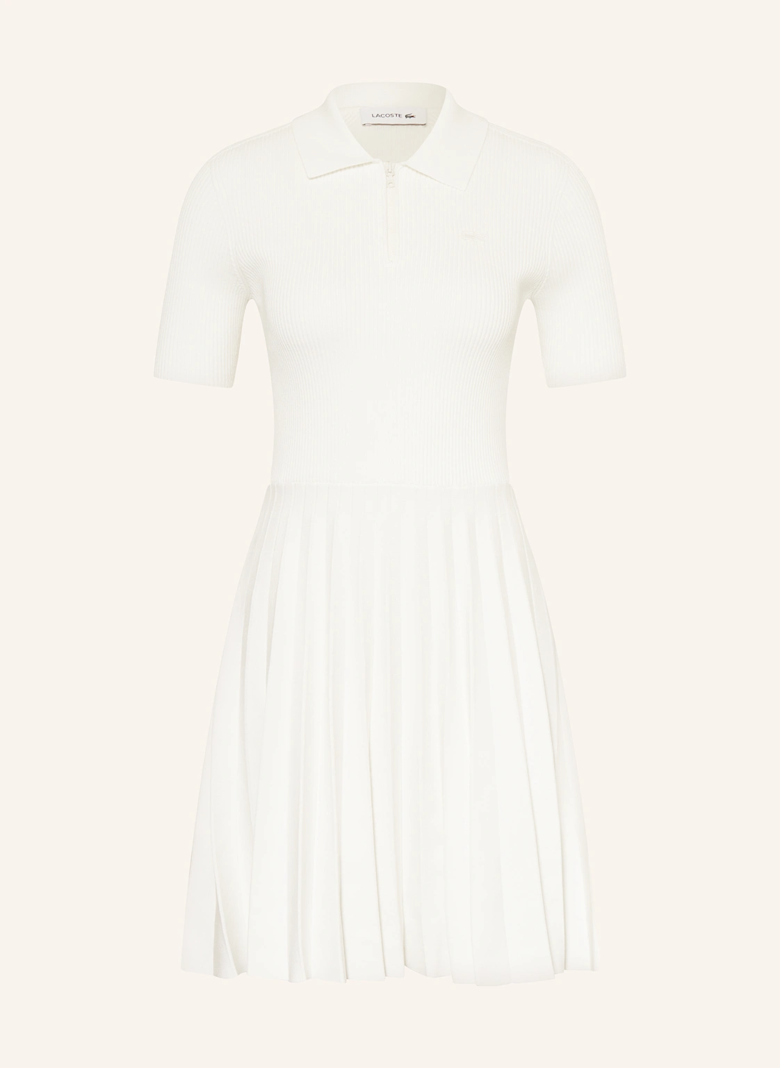LACOSTE Strickkleid mit Plissees
