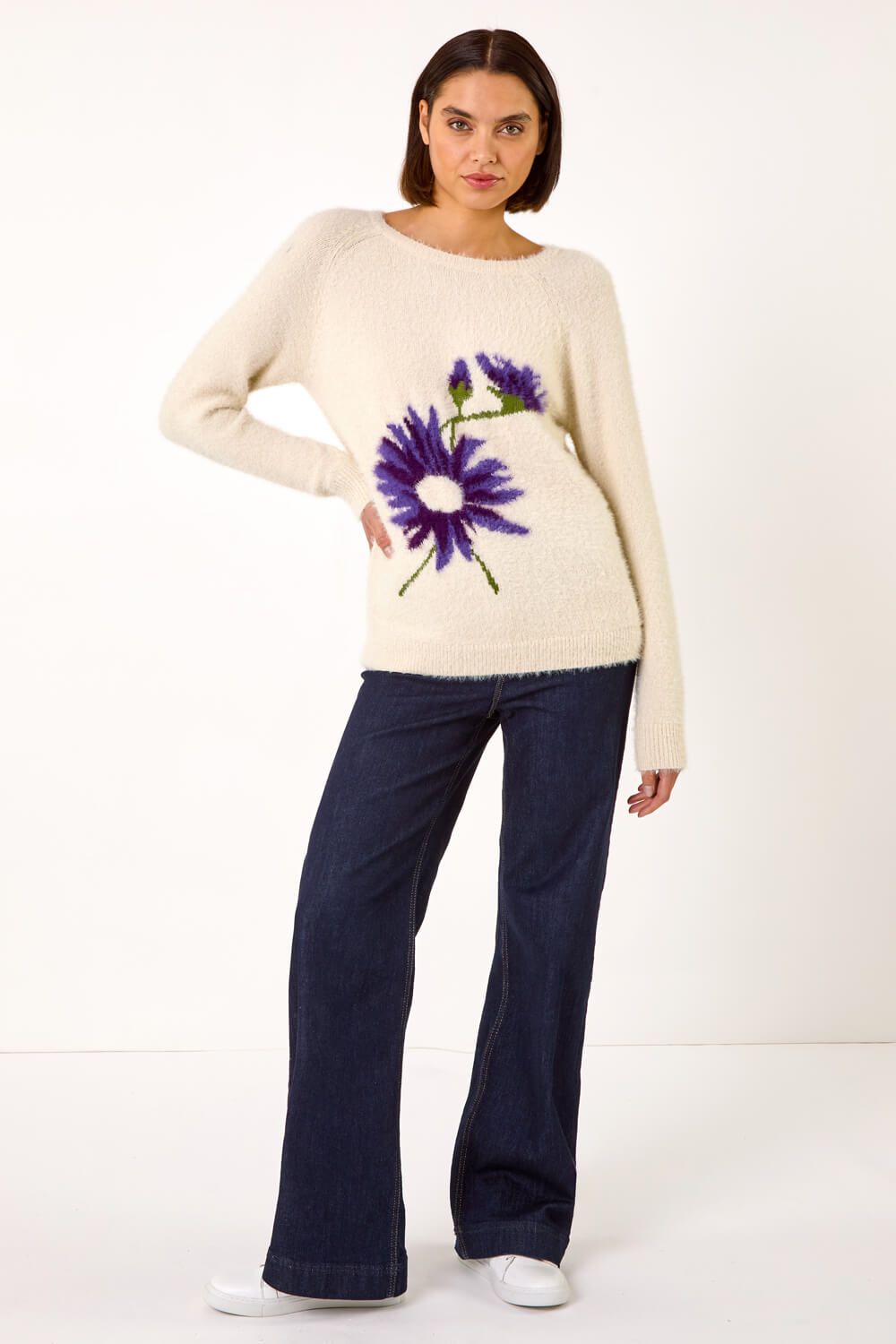 Roman Floral Placement Knit Jumper