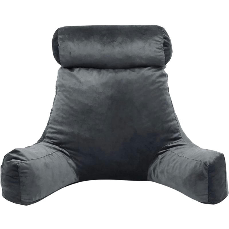 - Coussin de lecture Velours Gris clair 65 x 80 cm