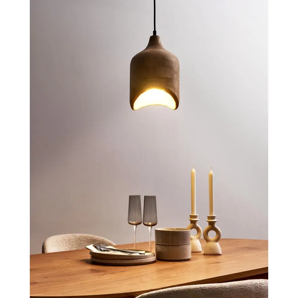 PANDU - Hanglamp - Lichtbruin - Mangohout